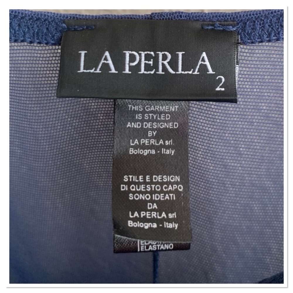 La Perla Kabuki Babydoll Chemise Silk Blend Blue Green Small - Picture 9 of 11